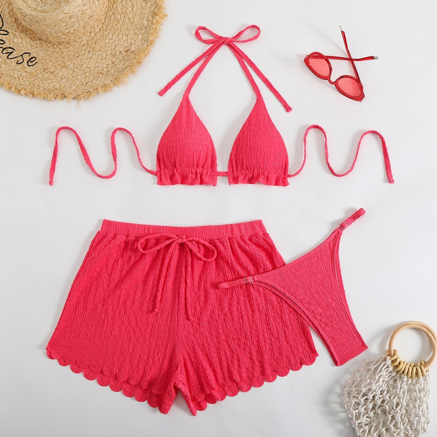 Ensemble bikini pour femme berg-feldt, avec haut réglable et short large