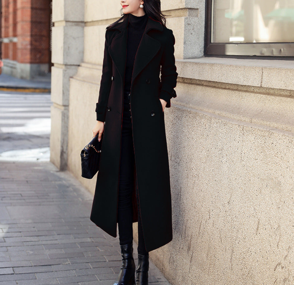 Damen eleganter doppelreihiger Trenchcoat mit praktischem Schnitt Berg-Feldt