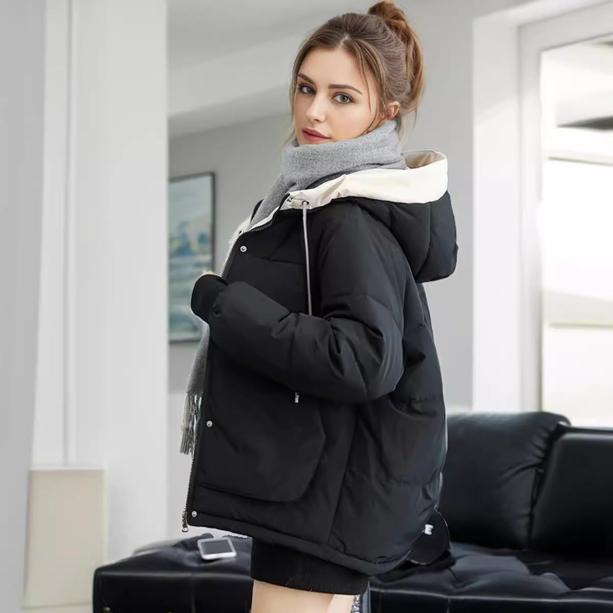 Doudoune matelassée femme à la mode avec capuche amovible et coupe confortable Berg-Feldt
