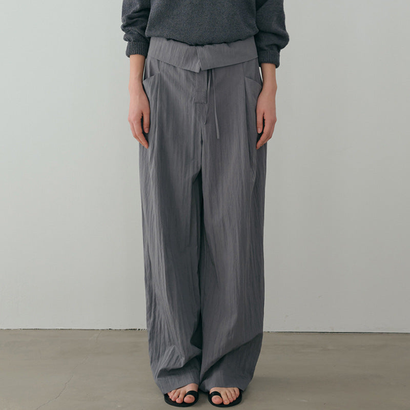 Bequeme Damenhose mit weitem Schnitt, elastischem Bund und Taschen von berg-feldt