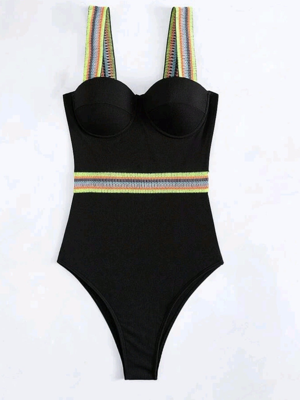 Maillot de bain femme Berg-Feldt avec bande sous la poitrine et bretelles décoratives