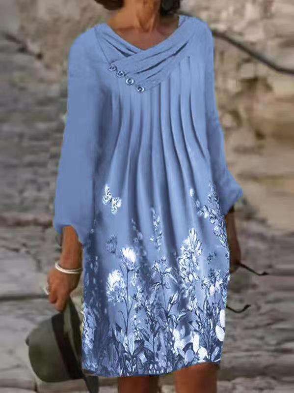 Elegantes Damen Freizeitkleid mit Falten und Knopfdetails von berg-feldt