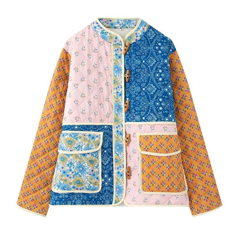 Veste utilitaire Berg-feldt en patchwork artistique pour femme