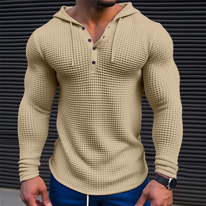 Herren Hoodie mit strukturiertem Design und Kragen Berg-Feldt