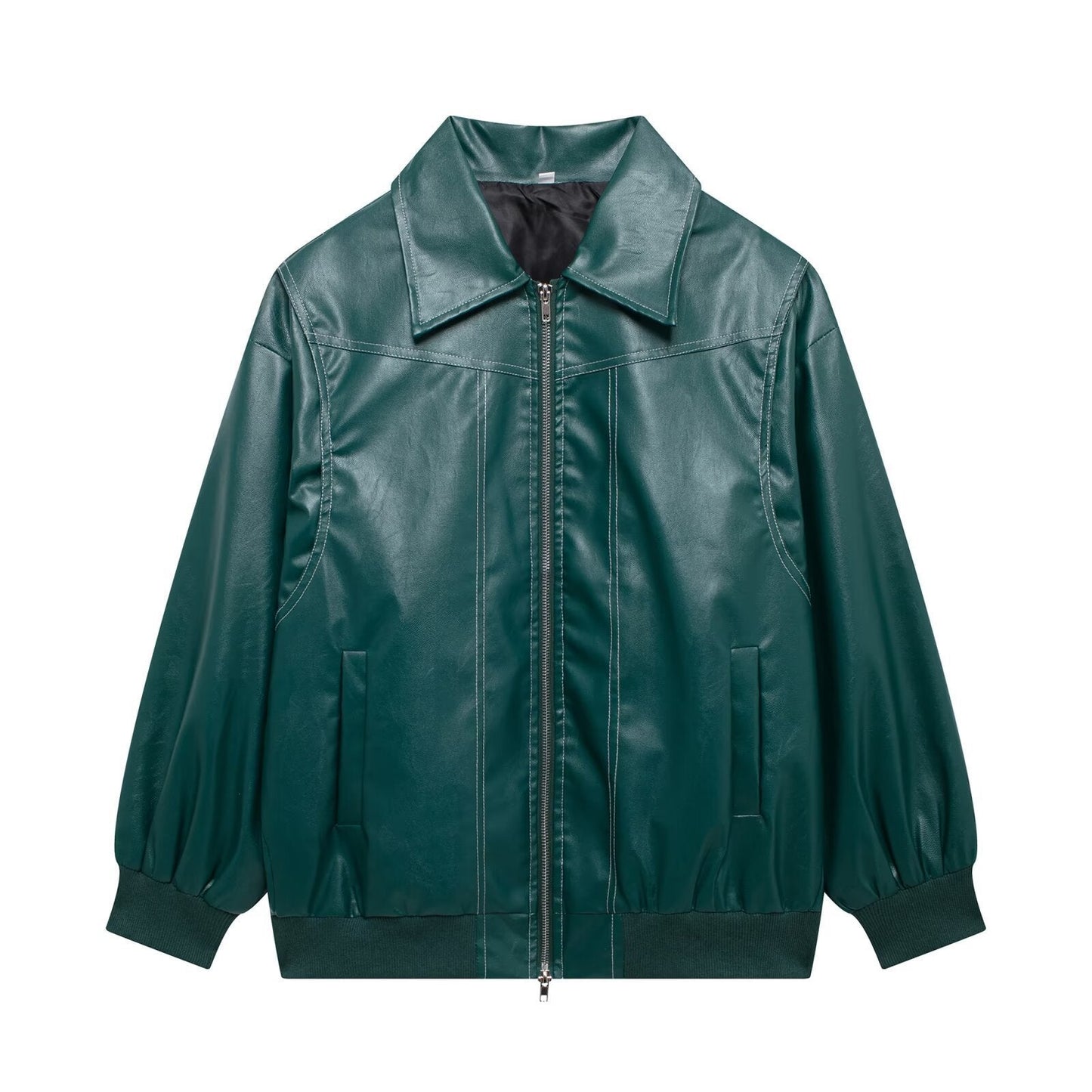 Blouson pour femme en similicuir coupe décontractée avec ourlet élastique Berg-Feldt