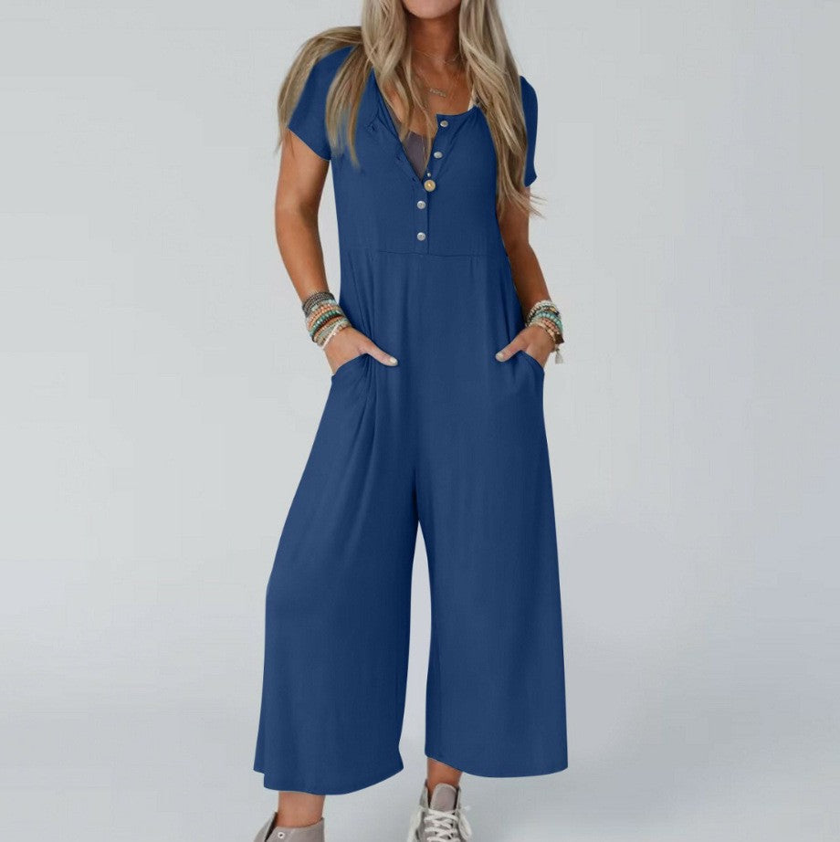 Jumpsuit für Damen mit Knopfleiste und Taschen von berg-feldt