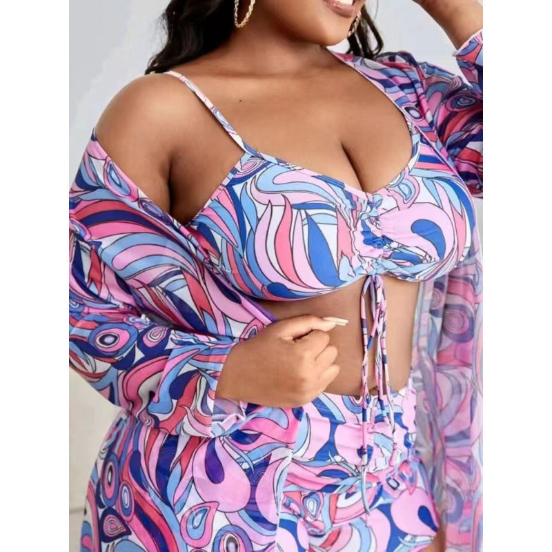 Ensemble de bikini coloré pour femme avec paréo transparent de berg-feldt