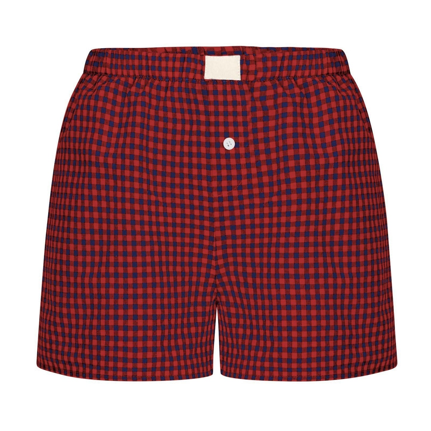 Baumwoll-Shorts für Damen, lässig, Gingham-Muster, berg-feldt