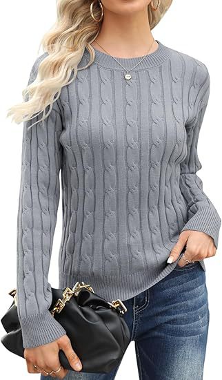 Pull-over en tricot classique pour femme avec motif torsadé Berg-Feldt