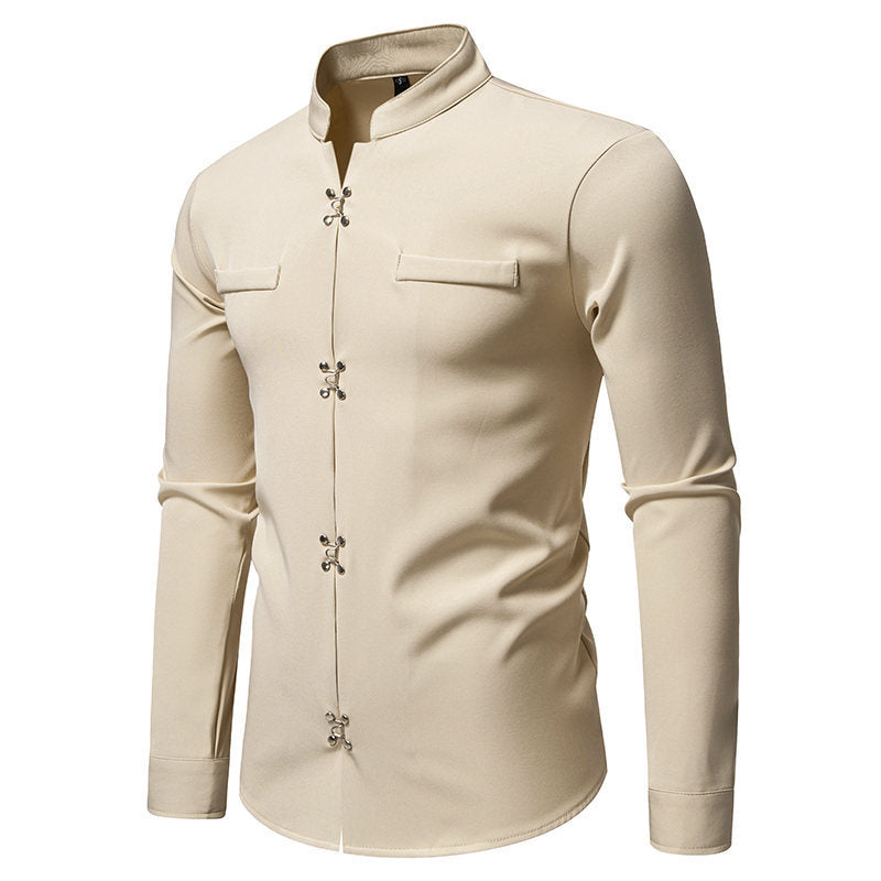 Chemise homme avec boutons décoratifs asiatiques Berg-Feldt