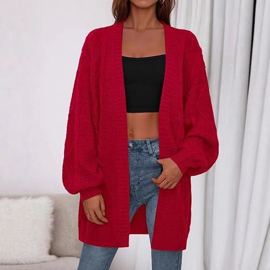 Women's Oversized Knitted Cardigan Mountain Field