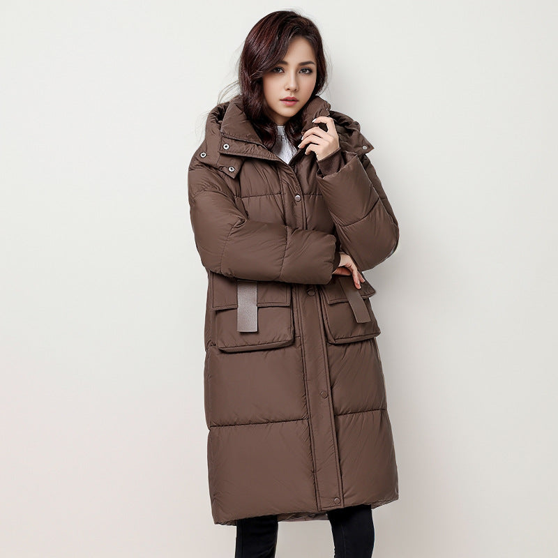 Manteau long matelassé pour femme avec capuche chaude et poches pratiques Berg-Feldt