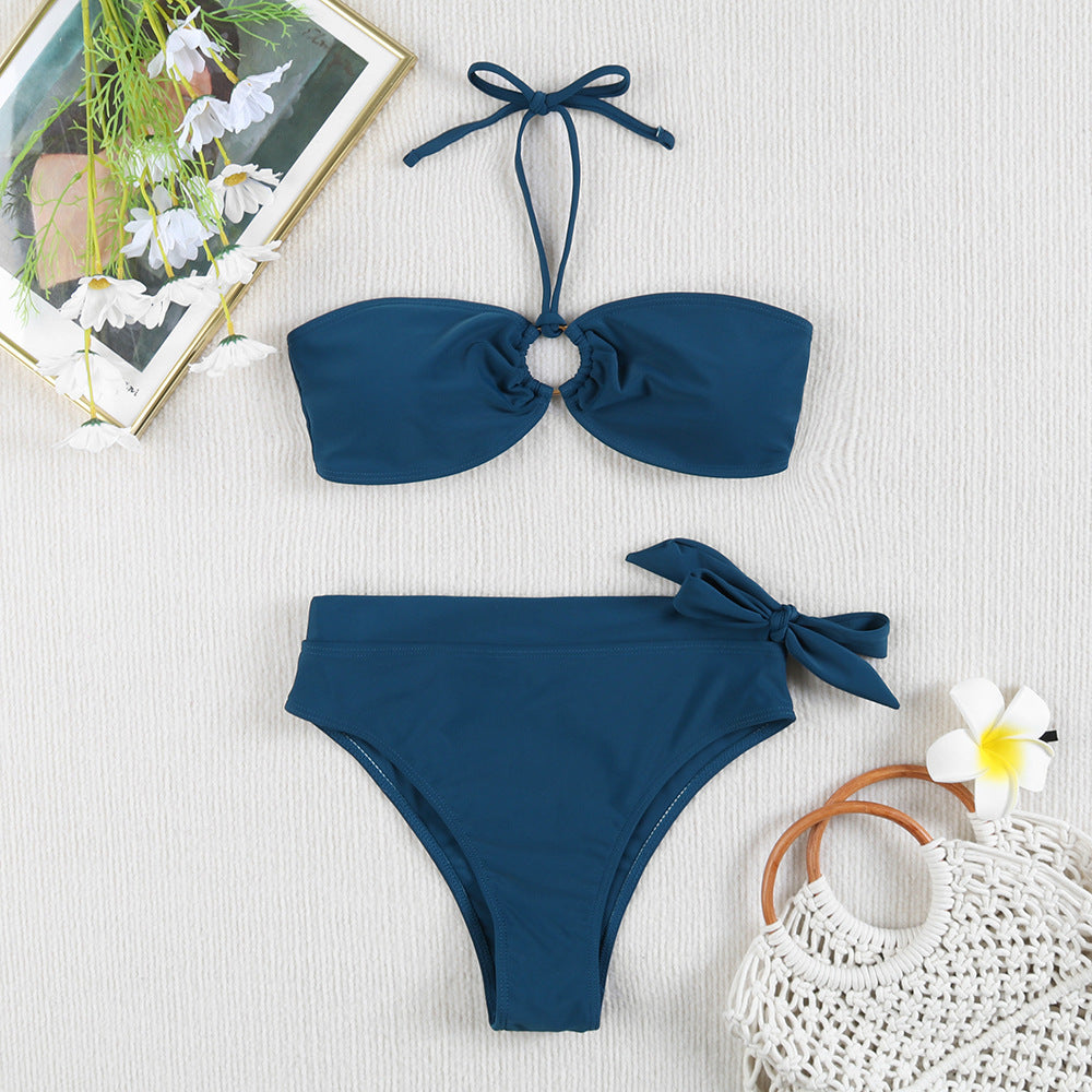 Haut de maillot de bain et culotte taille haute Berg-Feldt à imprimé floral pour femme