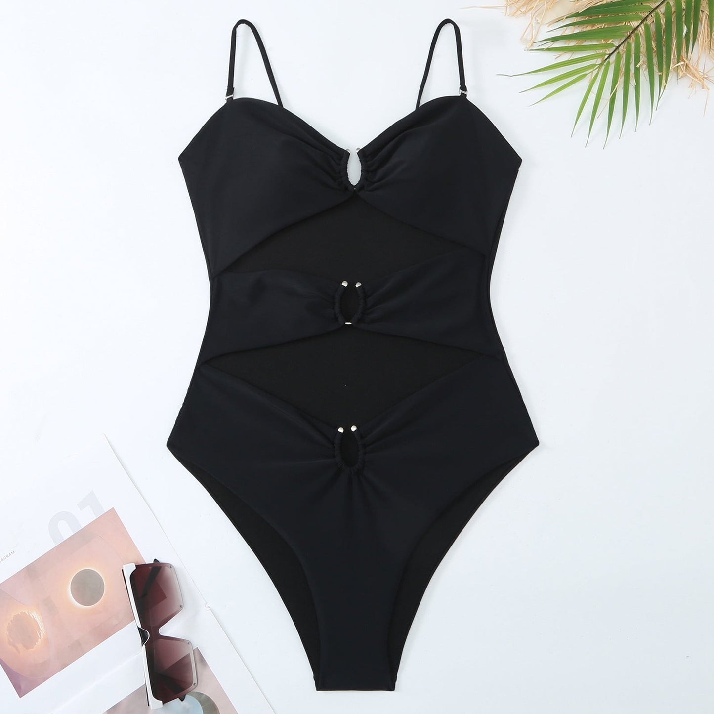 Maillot de bain une pièce femme berg-feldt avec découpes et anneaux