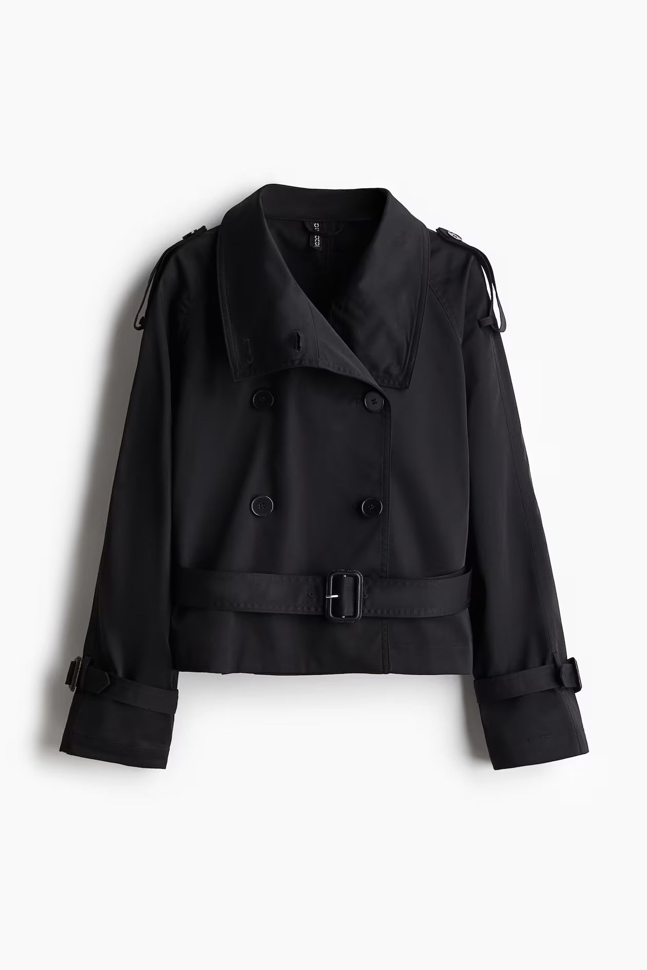 Trench-coat court élégant à double boutonnage avec ceinture pour femme Berg-Feldt