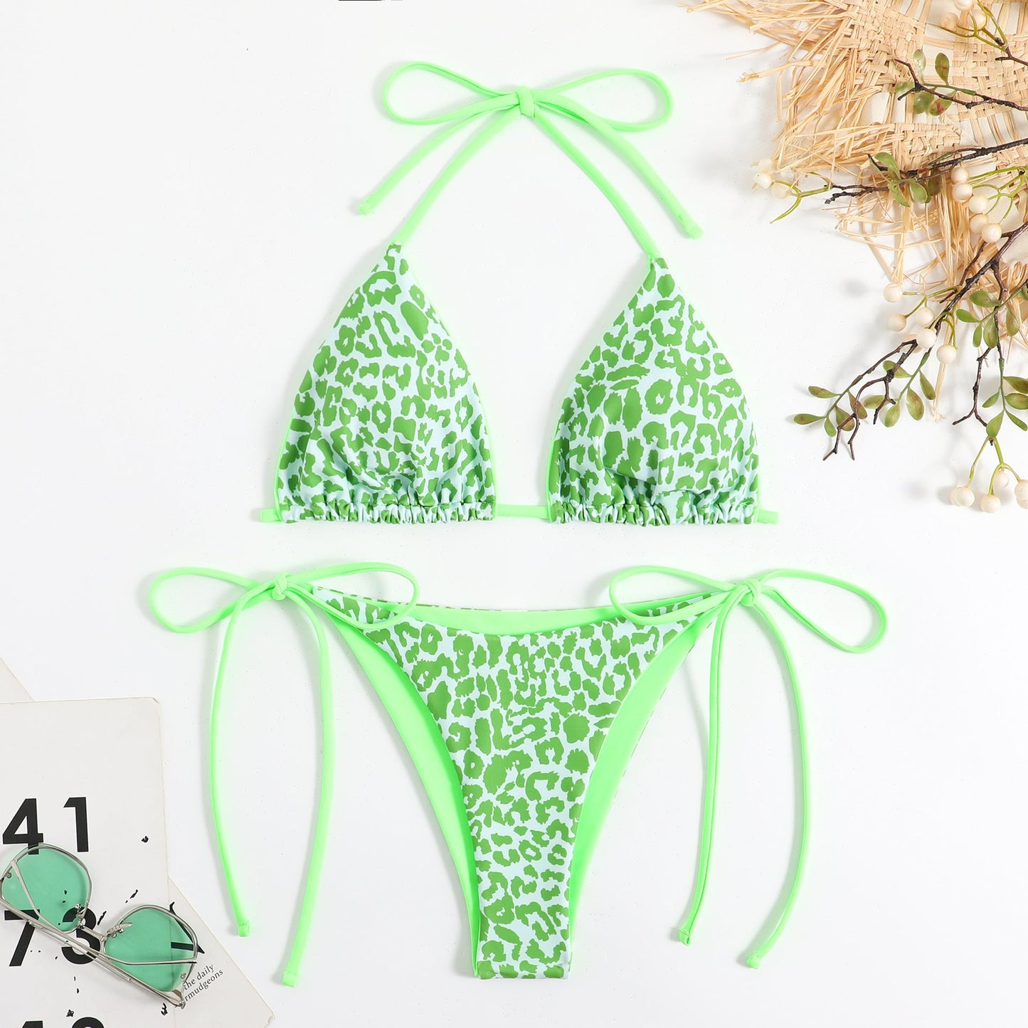 Ensemble bikini imprimé animal pour femme avec bretelles réglables de berg-feldt