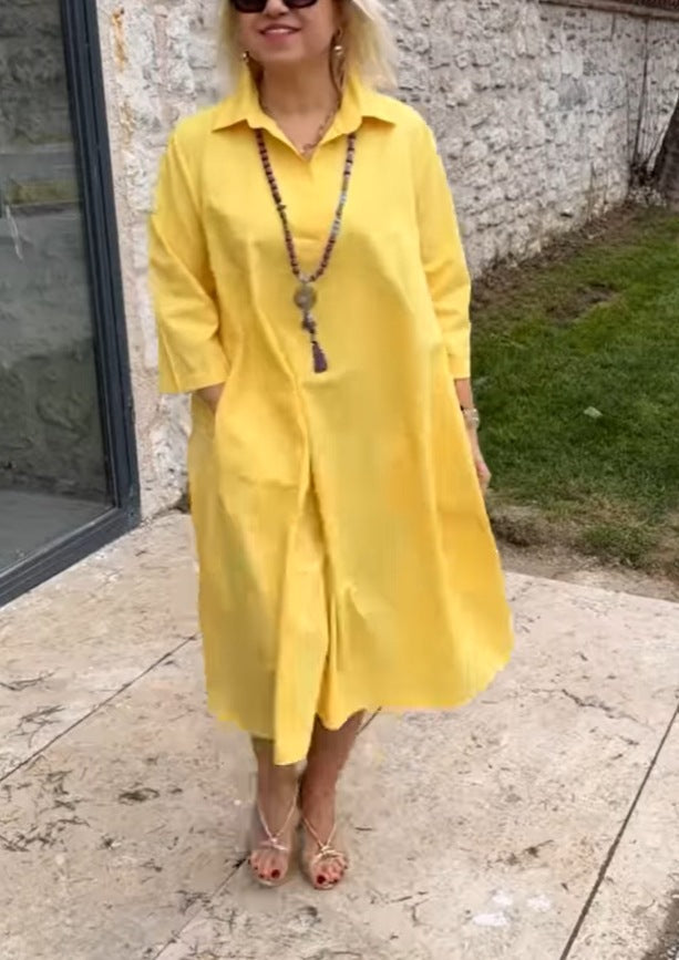 Élégante robe chemise à grandes poches de berg-feldt