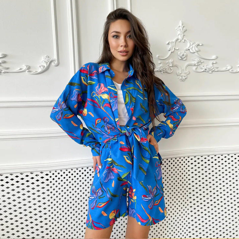 Ensemble top et short pour femme avec imprimé floral fantaisie par berg-feldt