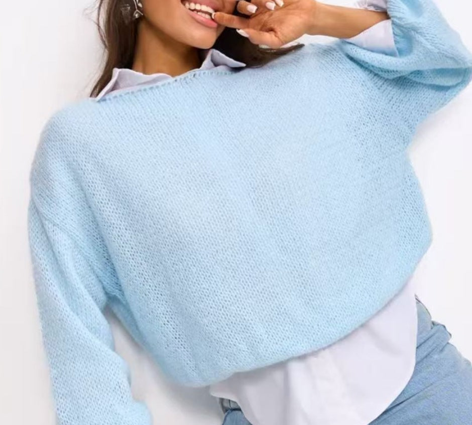 Pull décontracté oversize pour femme avec manches ballon et tricot texturé Berg-Feldt