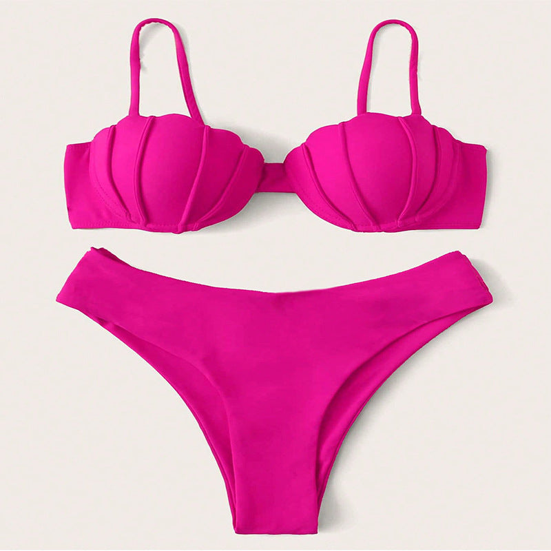 Ensemble bikini taille haute femme motif coquillages berg-feldt