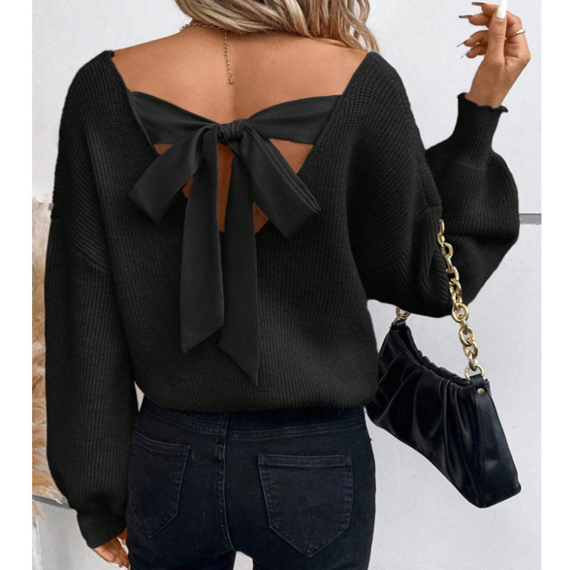 Damen Pullover mit eleganter Schleifen-Ausschnittgestaltung Berg-Feldt