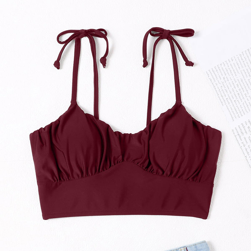 Haut de bikini pour femme à volants confortable et bretelles réglables de berg-feldt