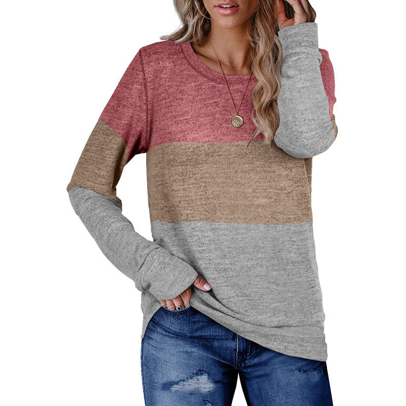 Berg-Feldt Pull en maille color block à manches longues pour femme