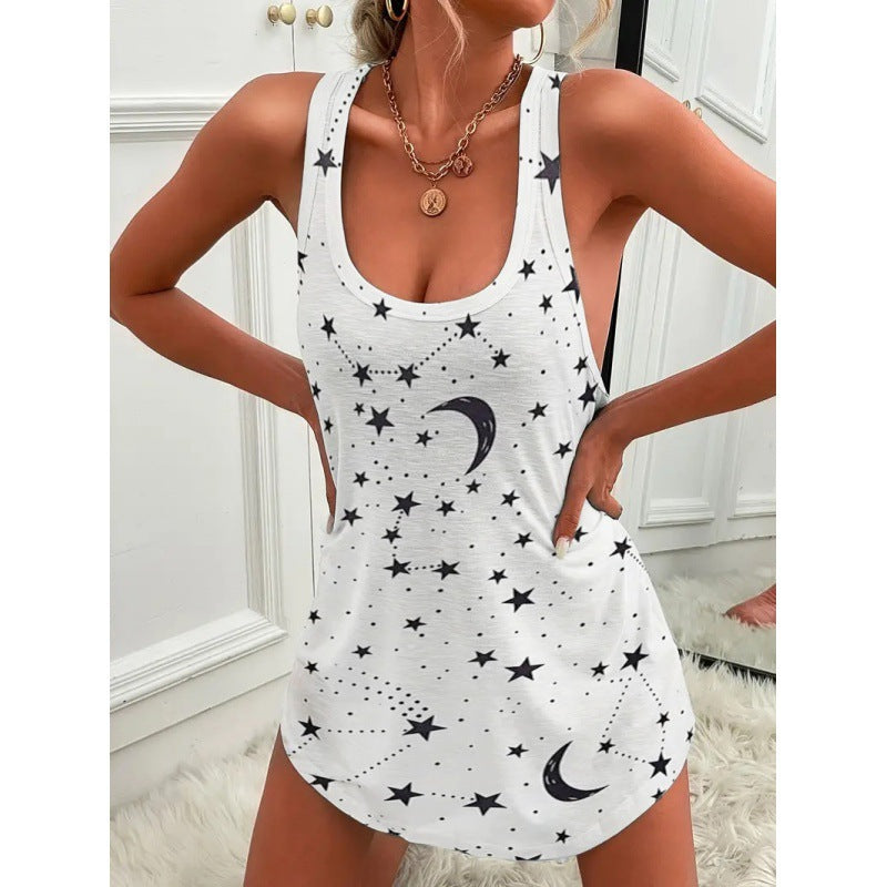 Débardeur aérien pour femme avec motif étoiles et lunes Berg-Feldt