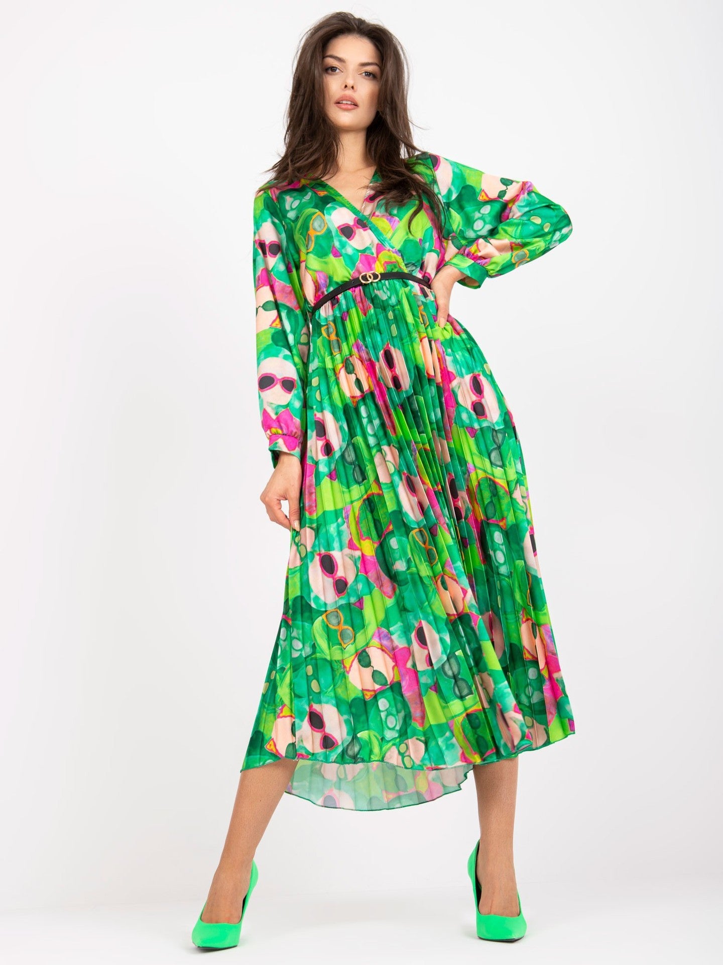 Robe longue d'été pour femme avec motif ondulé coloré par berg-feldt
