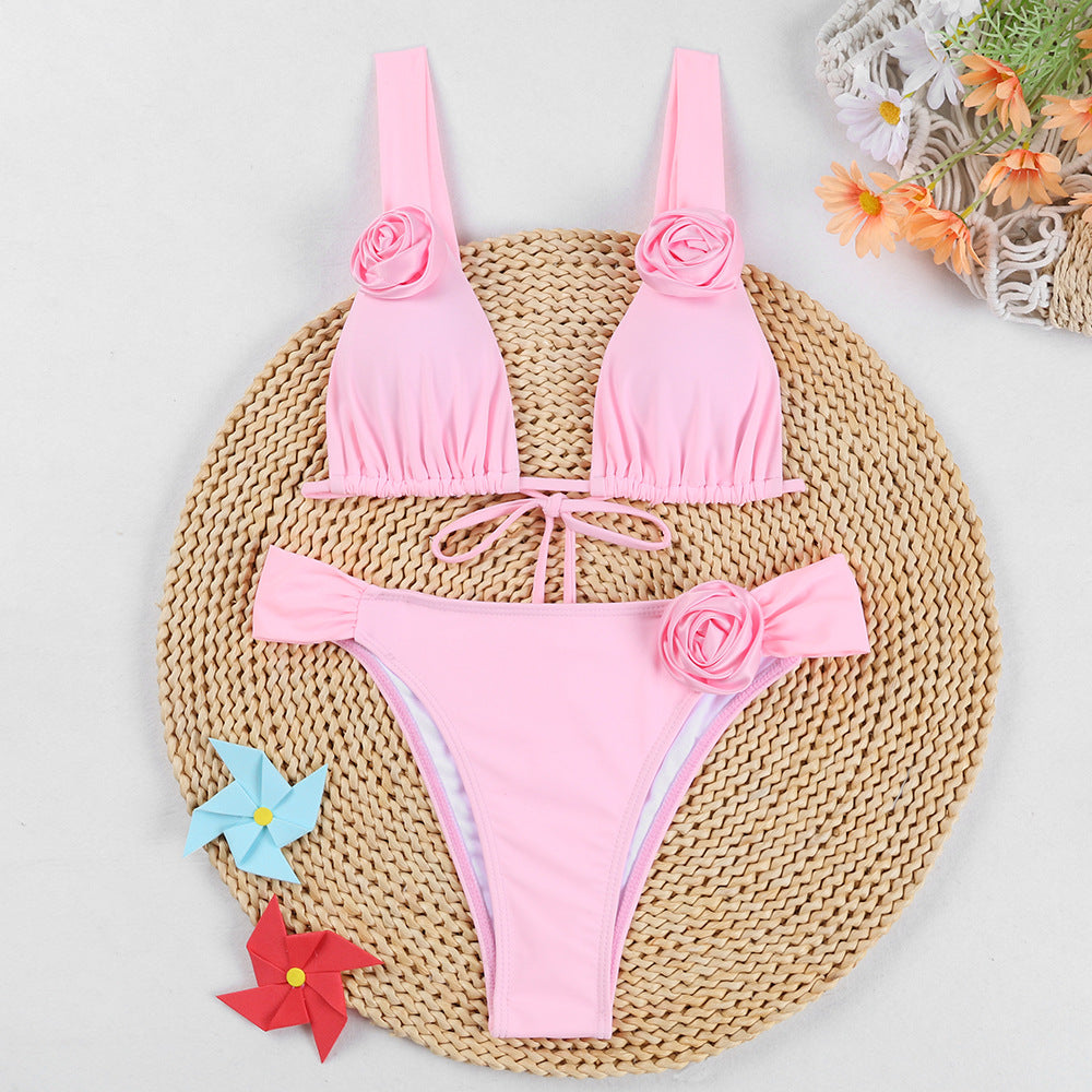 Haut de bikini fleuri pour femme avec bretelles réglables par berg-feldt