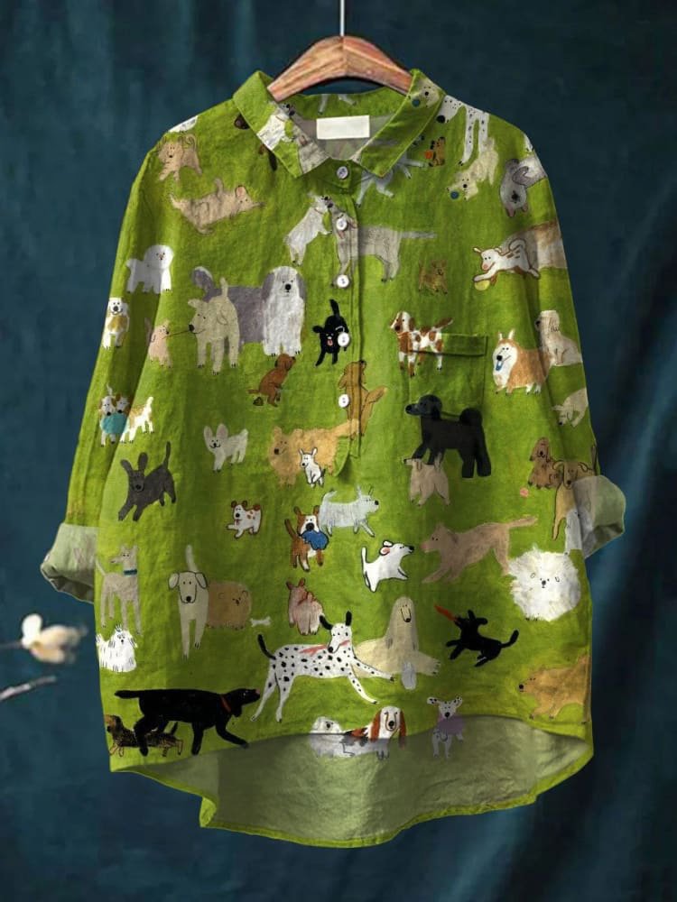 T-shirt imprimé chien artistique par berg-feldt