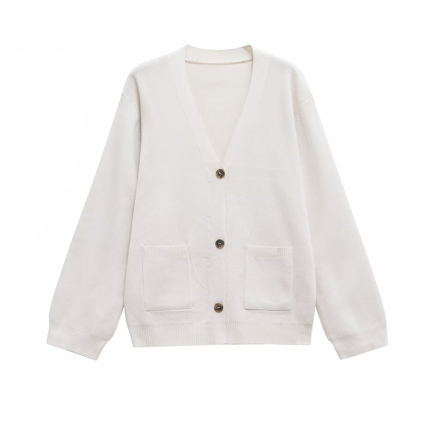 Strickcardigan für Damen mit V-Ausschnitt und Taschen von berg-feldt