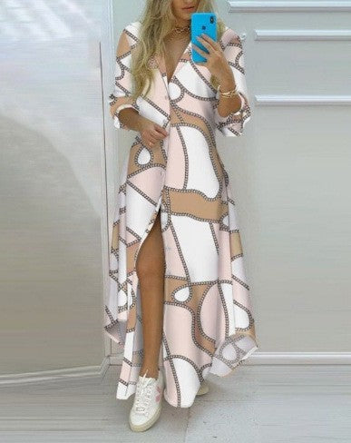 Damen Kimono-Robe mit Printdesign Berg-Feldt