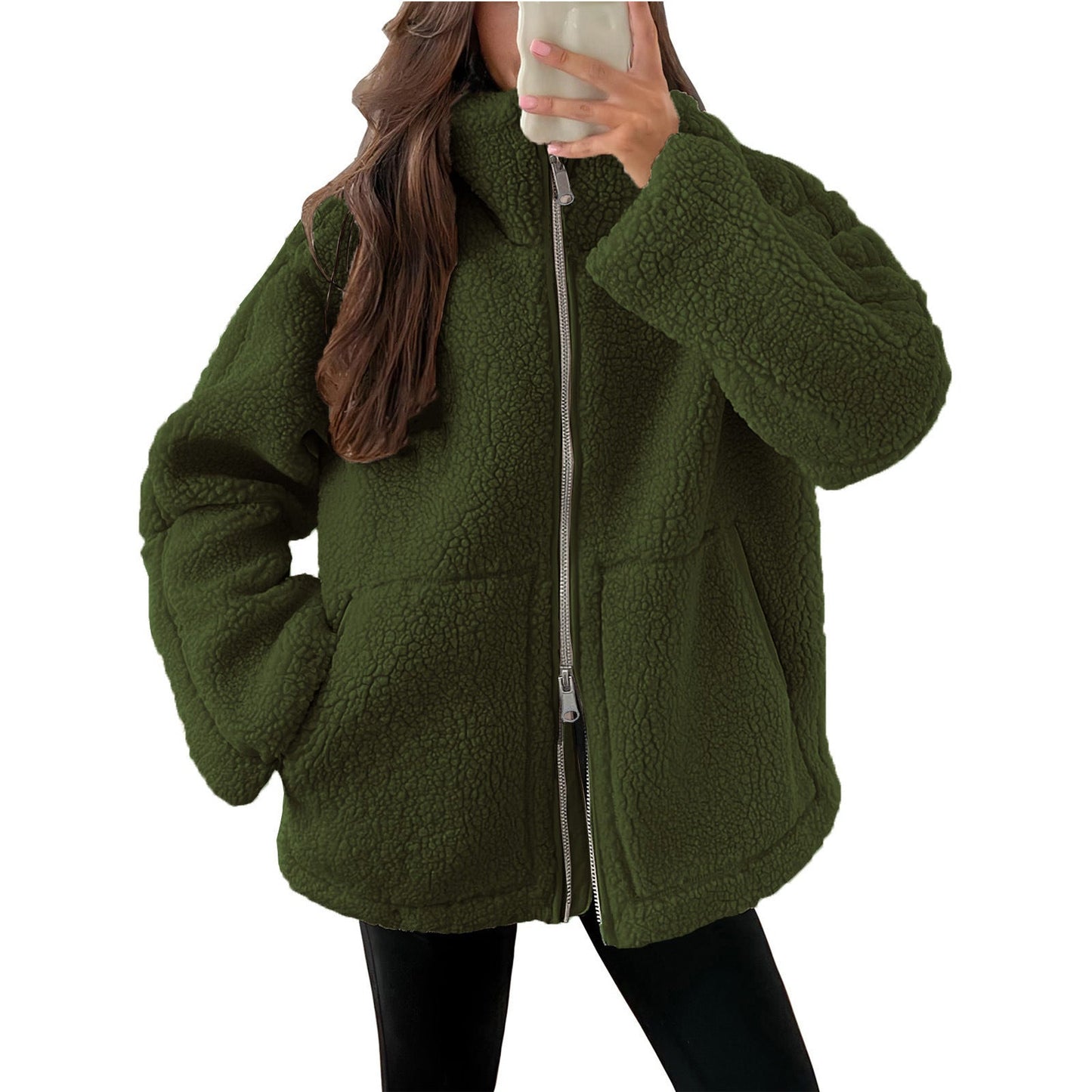 Veste douillette en teddy zippée pour femme Berg-Feldt
