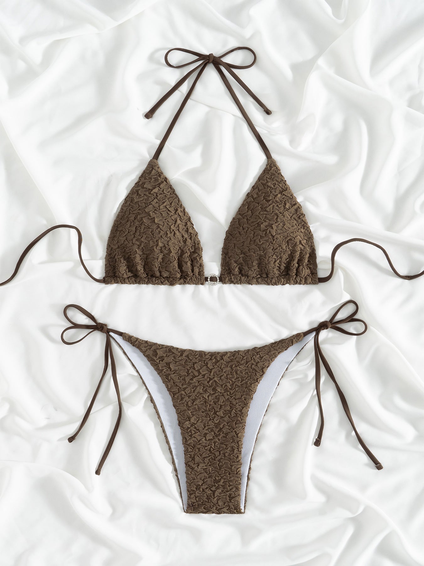 Ensemble de bikini texturé à volants berg-feldt pour femme
