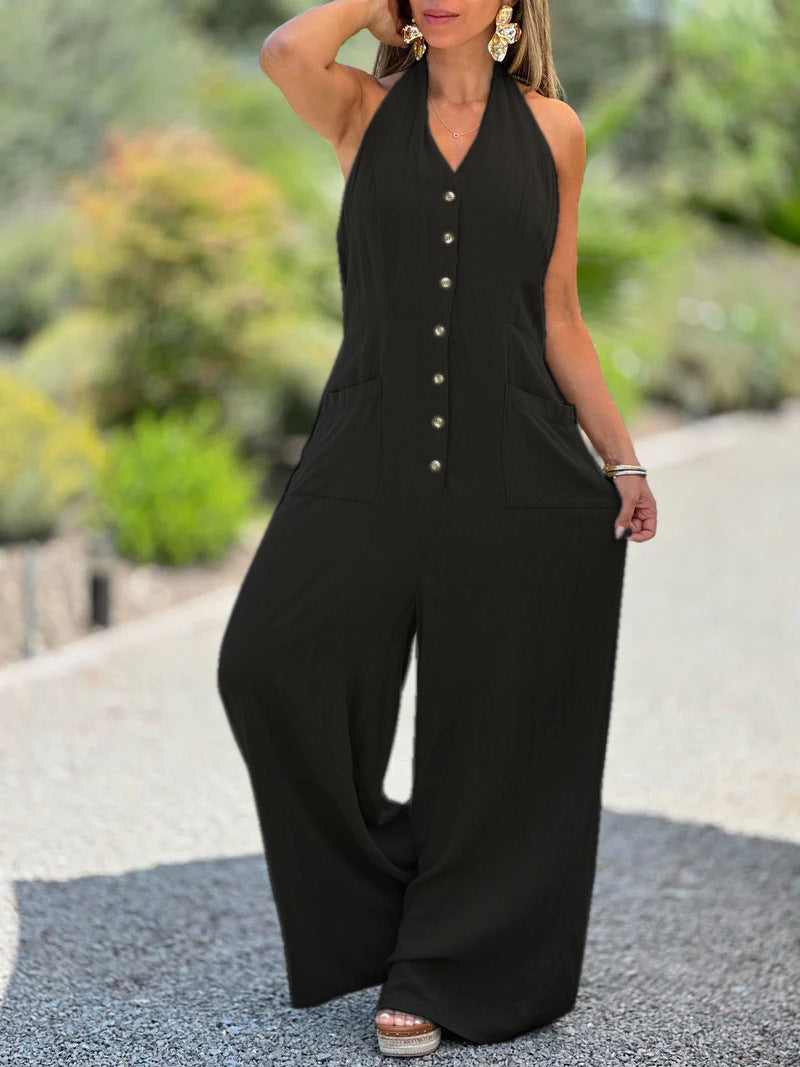Combinaison Berg-Feldt pour femme avec fermeture boutonnée et poches