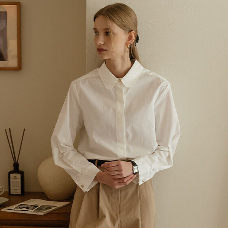 Élégant chemisier pour femme en mélange de coton de qualité supérieure avec des détails raffinés de berg-feldt