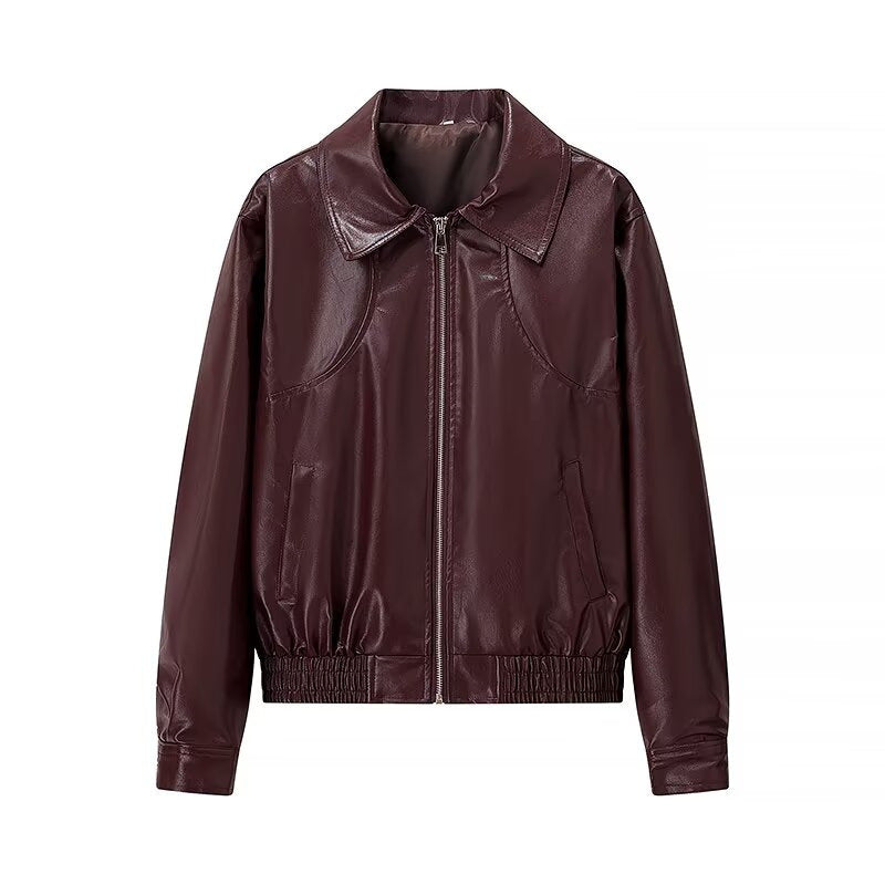 Veste courte en similicuir pour femme avec fermeture éclair stylée Berg-Feldt