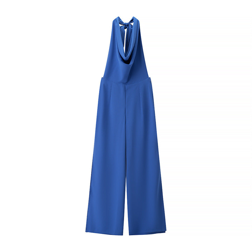 Weite Bein Jumpsuit mit Halter Neck von berg-feldt für Damen