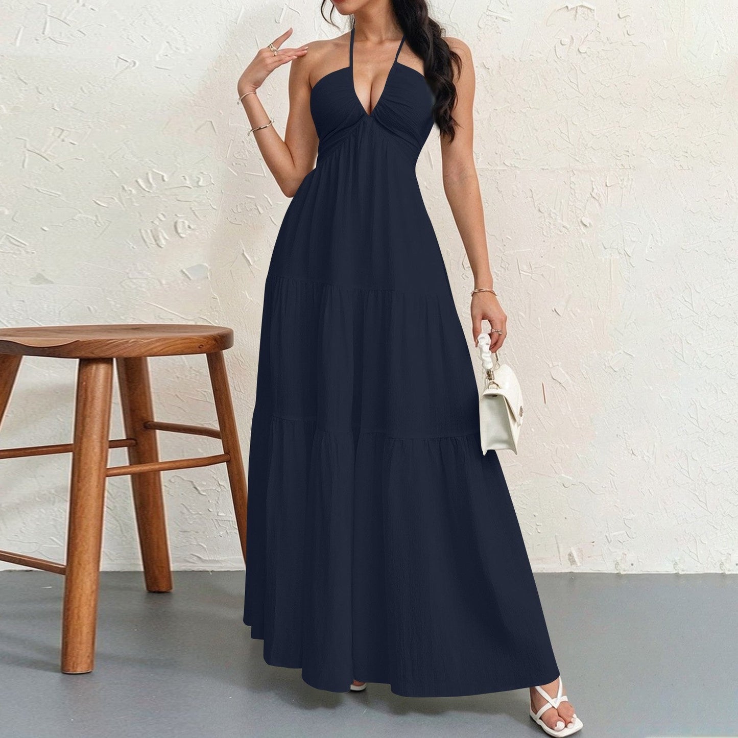 Robe longue fluide pour femme avec décolleté plongeant Berg-Feldt