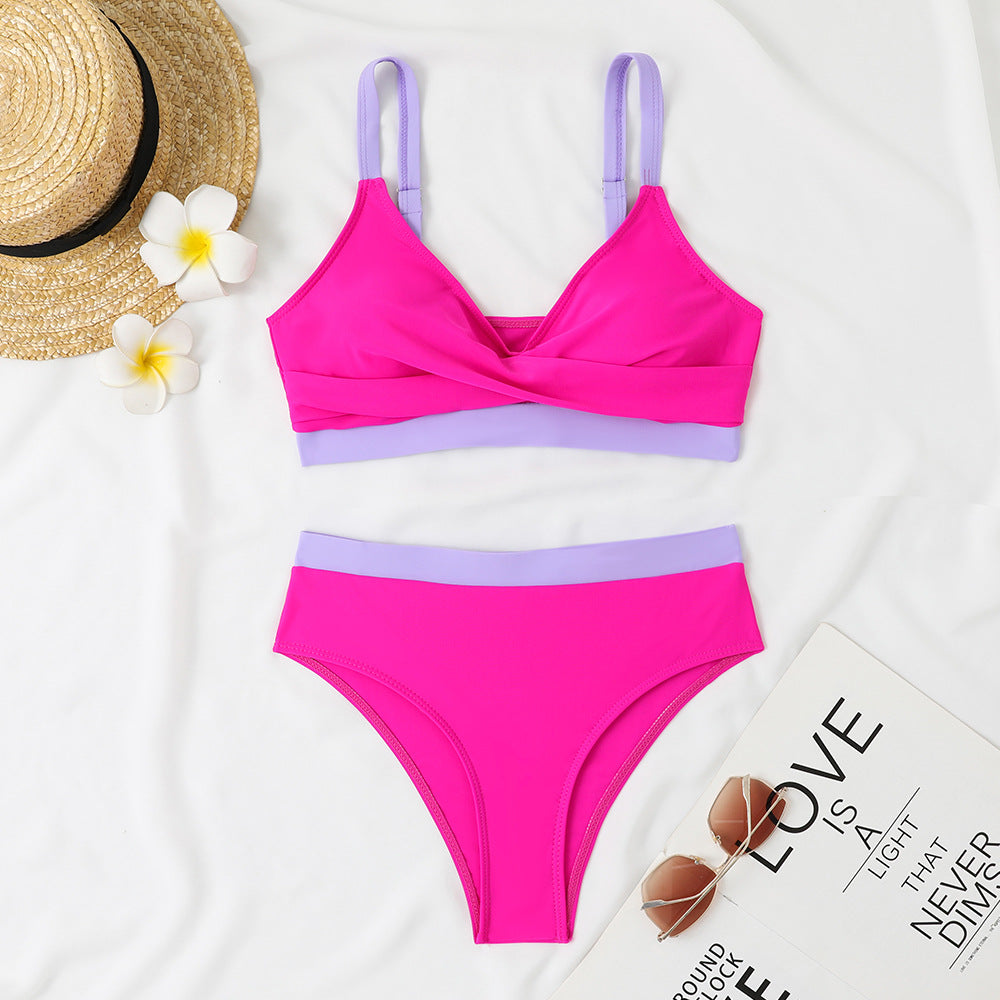 Ensemble de bikini taille haute avec détail torsadé berg-feldt pour femme
