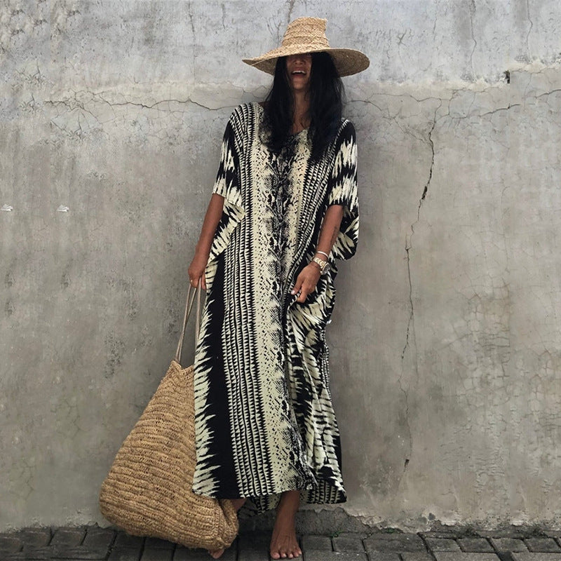 Robe caftan bohème pour femme de berg-feldt