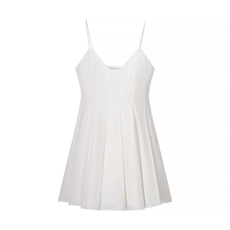 Mini-robe trapèze plissée pour femme de berg-feldt