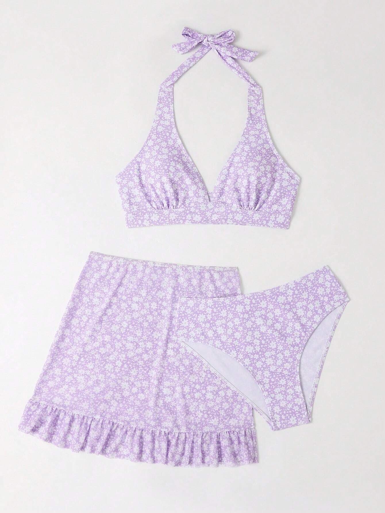 Ensemble de bikini pour femme avec jupe portefeuille élégante et bretelles réglables de berg-feldt