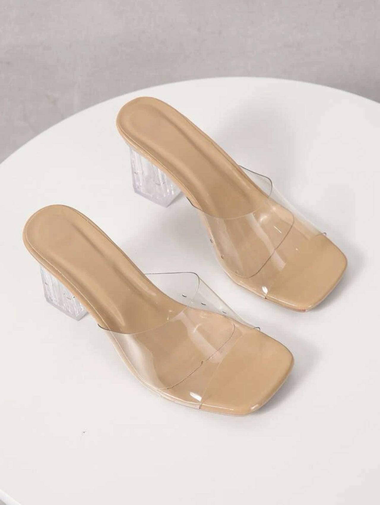 Elegante Damen High Heels mit transparentem Design und Blockabsatz von berg-feldt