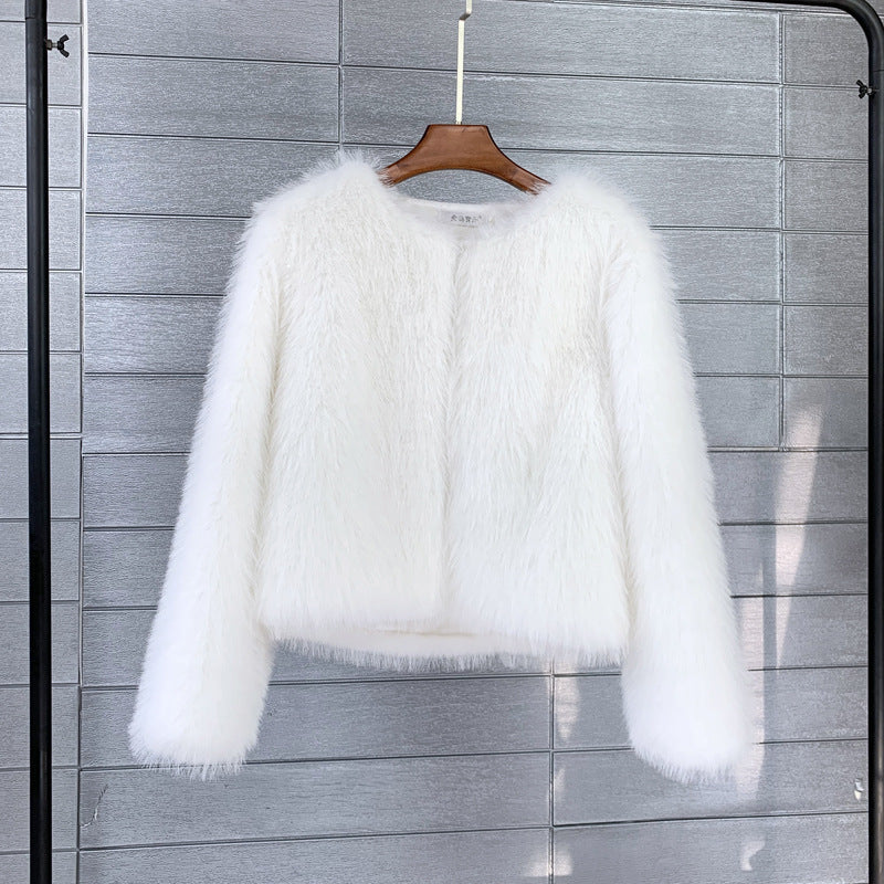 Veste courte moelleuse pour femme en fausse fourrure de haute qualité avec manches élégantes Berg-Feldt