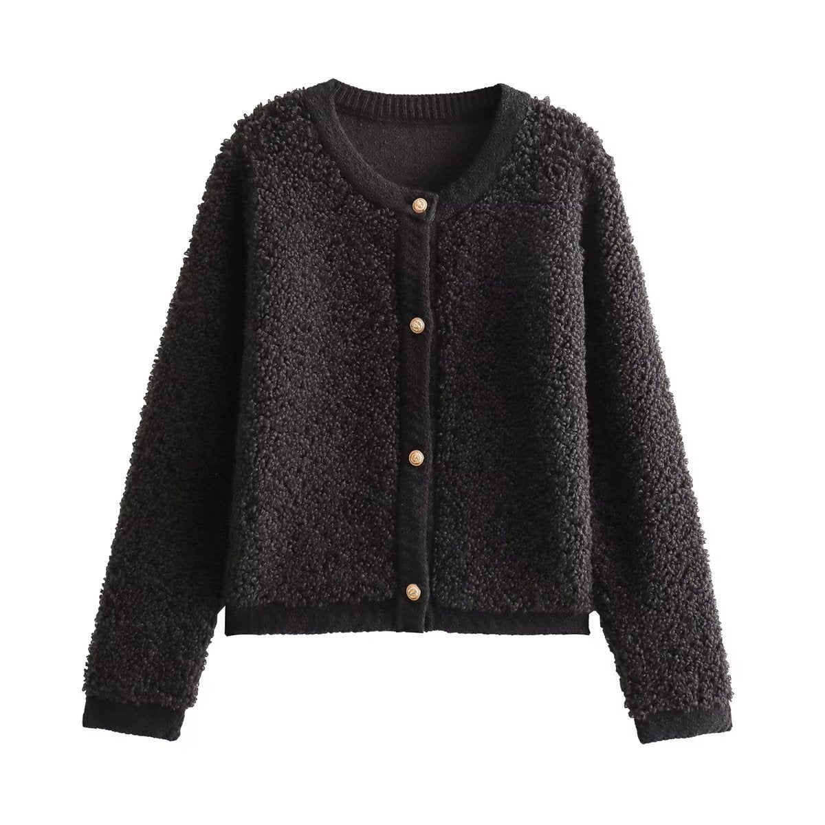 Women's Plush Fleece Button-Front Jacket by berg-feldt