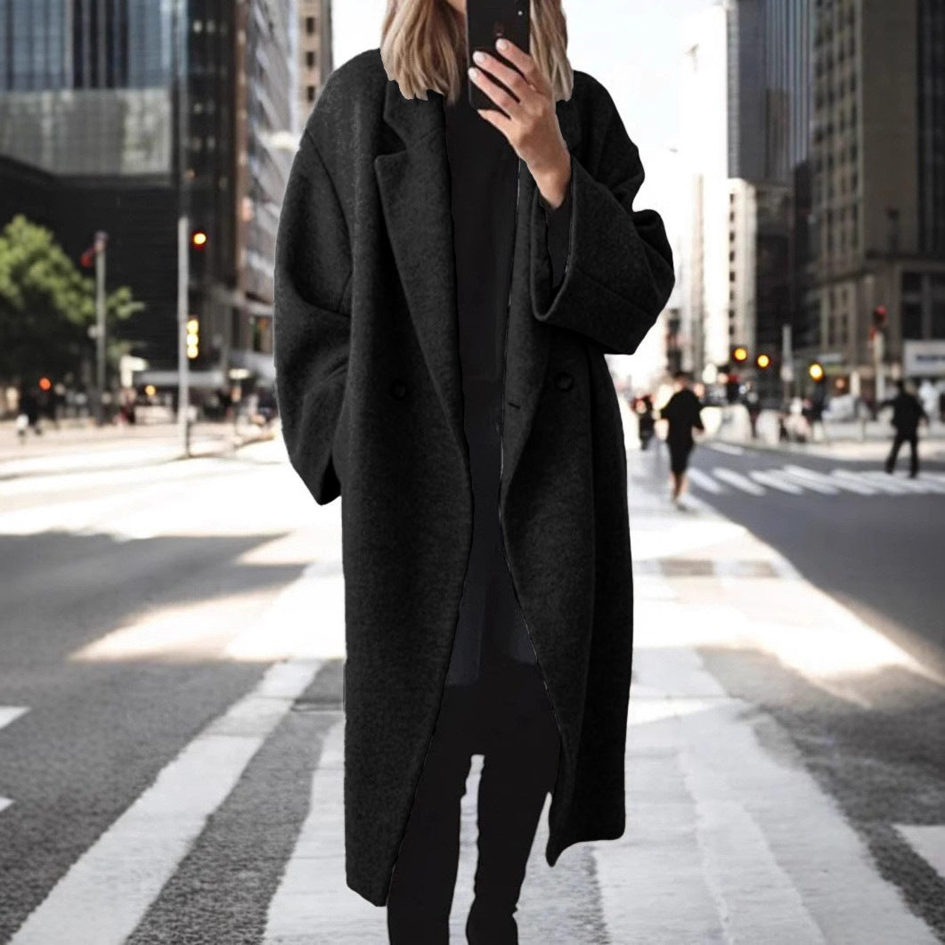 Manteau classique oversize à double boutonnage et larges revers pour femme Berg-Feldt