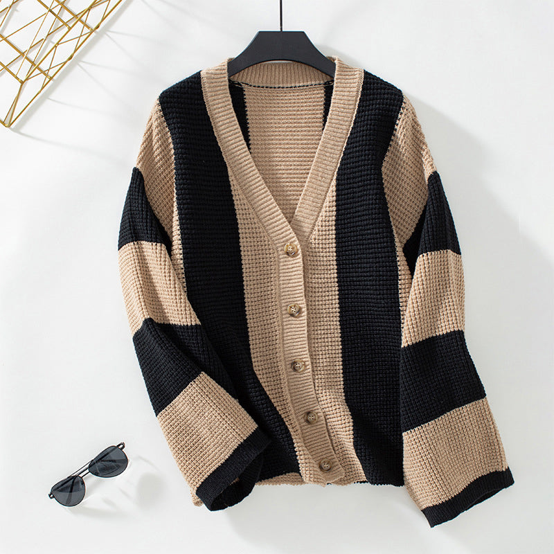 Berg-Feldt | Gestreifter Strick Strickjacke