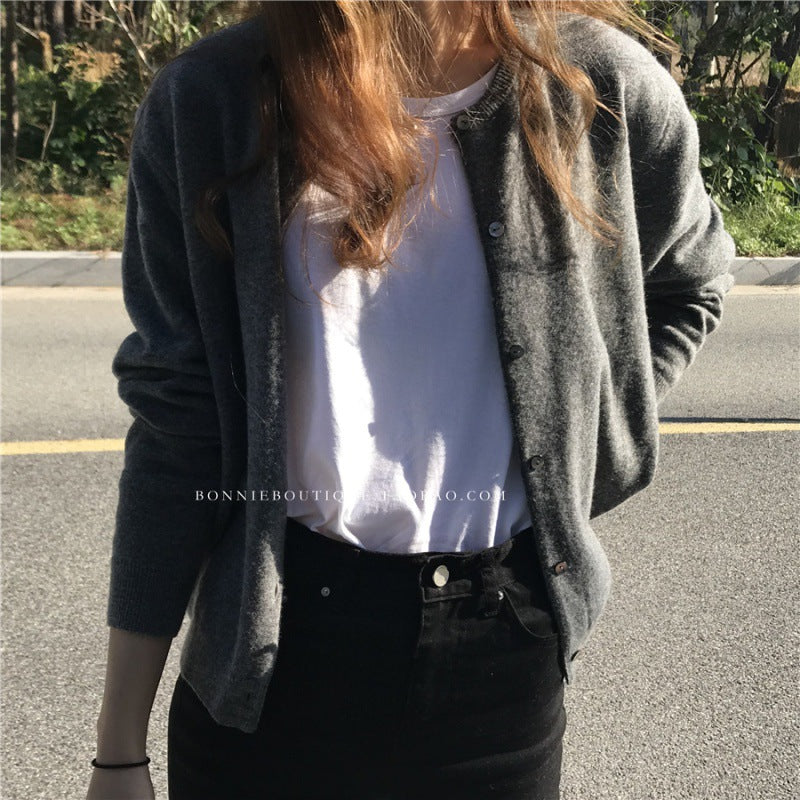 Cardigan douillet pour femme en maille fine avec boutons Berg-Feldt